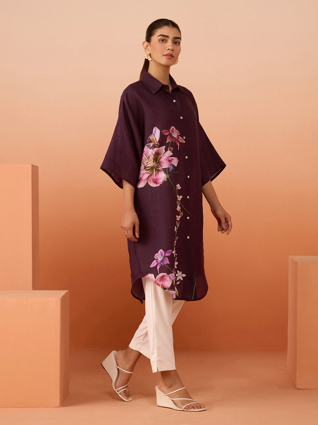 PURPLE VAZA GAREN TUNIC