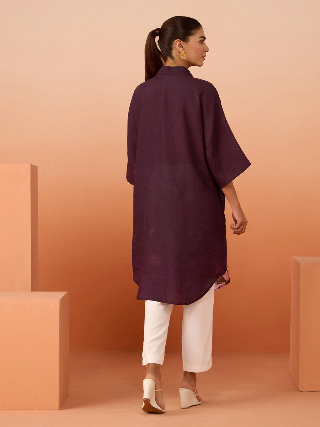 PURPLE VAZA GAREN TUNIC
