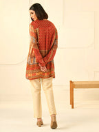 ORANGE REVA CONCEALED BUTTON SHIRT