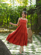 Pure Cotton Fit & Flare Midi Dress with Jacket