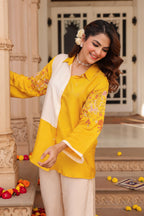 Women Embroidered Tunic With Embroidered Trousers