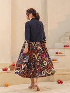 Women Ethnic Motifs Printed Pure Cotton Fit & Flare Midi Dress