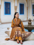 Women Ethnic Motifs Printed Cotton Anarkali Kurta with Trousers & Dupatta