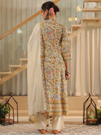 Women Floral Printed Regular Pure Cotton Kurta with Trousers & With Dupatta