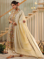 Women Floral Printed Regular Pure Cotton Kurta with Trousers & With Dupatta