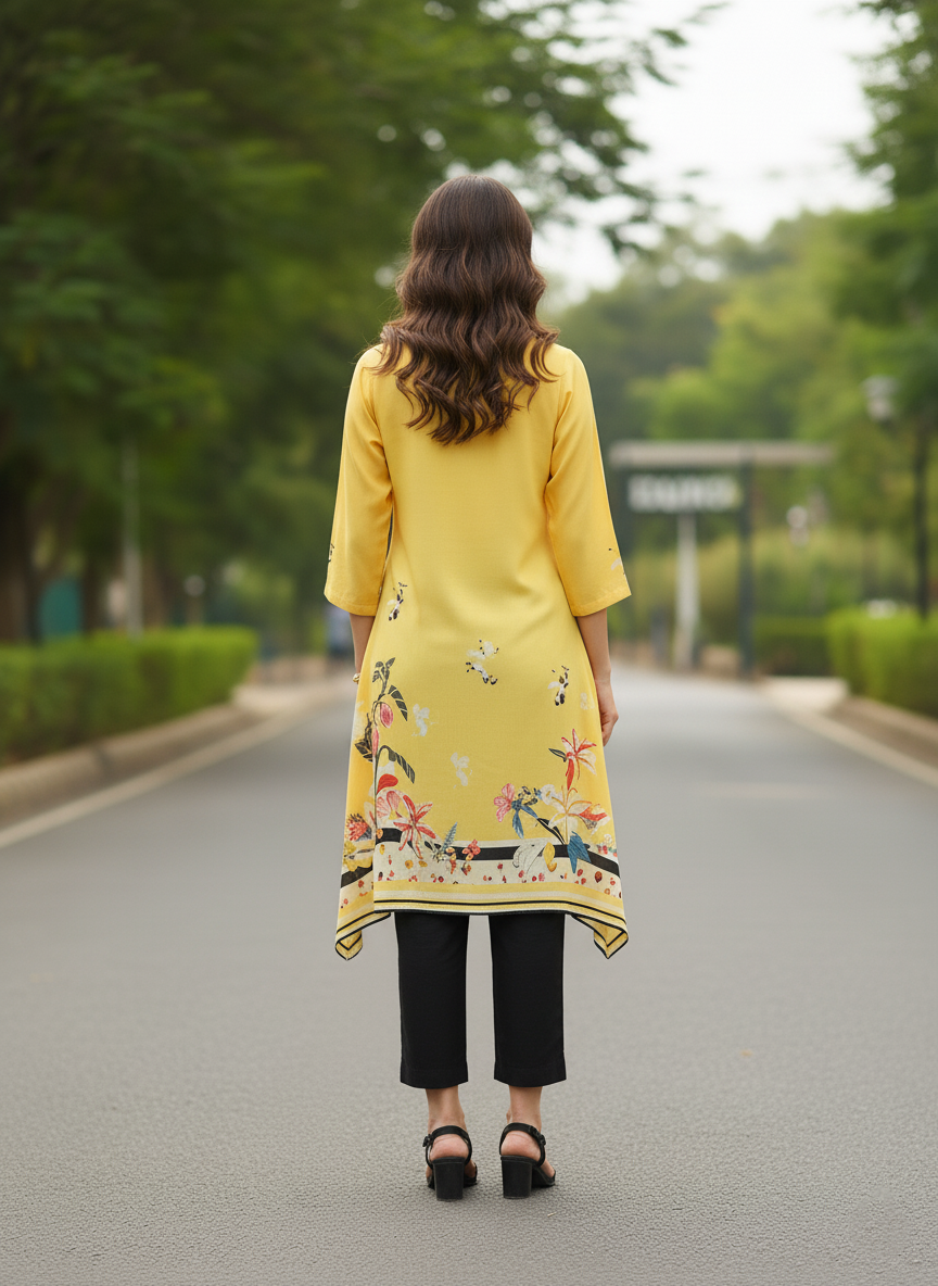 YELLOW PLUTO KAFTAN