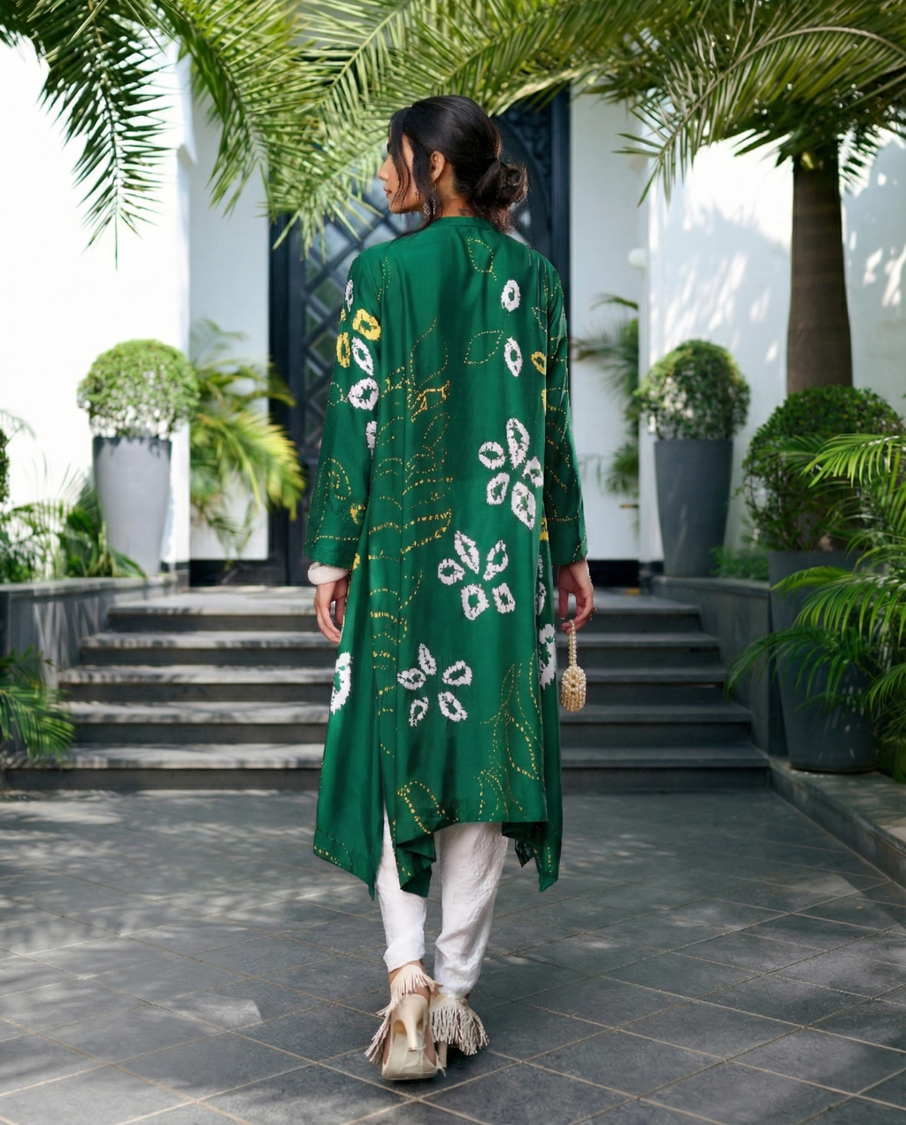 EMERALD GREEN KANJI SUE TUNIC