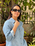 DENIM BLUE BUTTON DOWN SHIRT