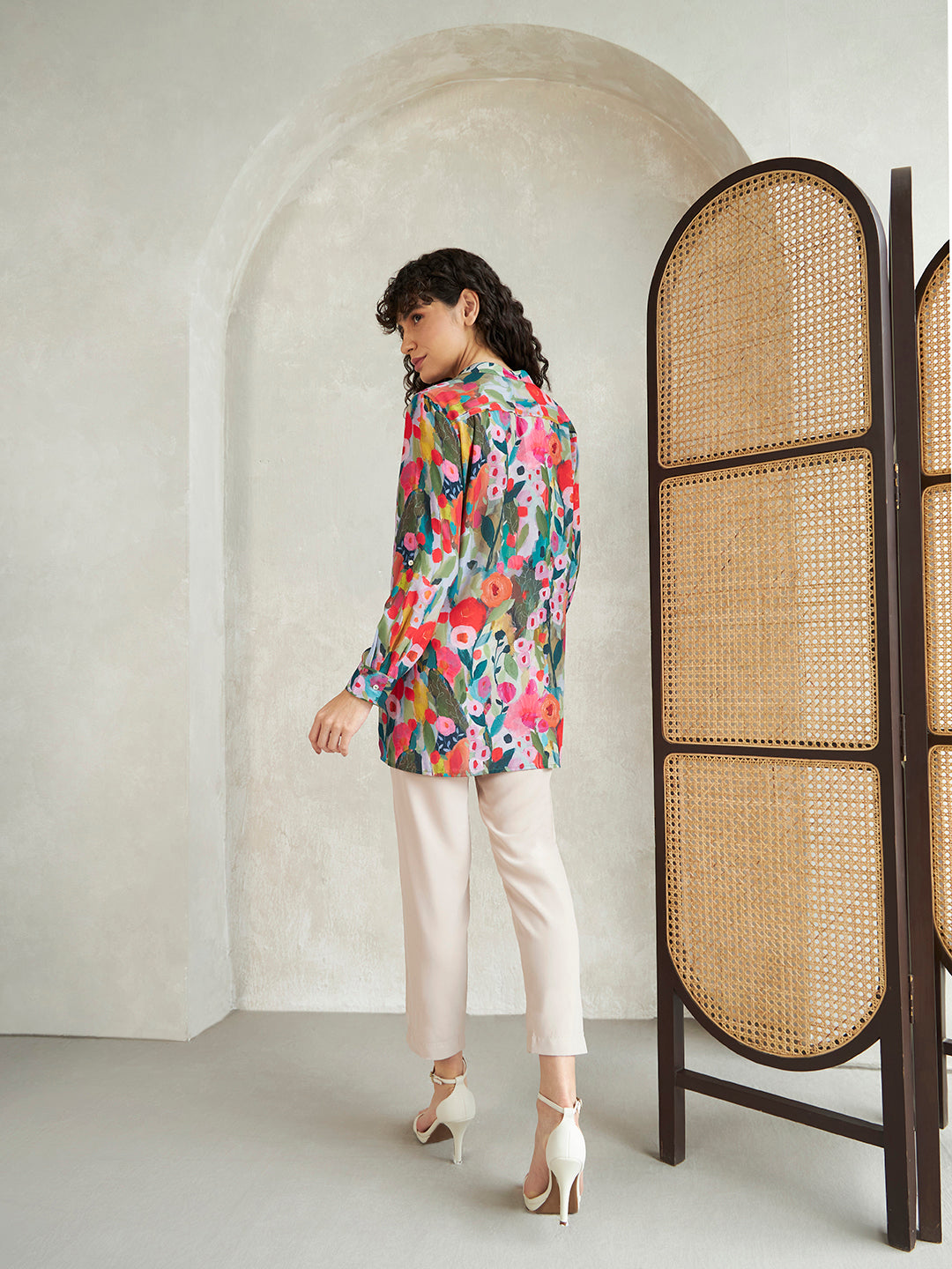 RED CHIA BUTTON DOWN SHIRT