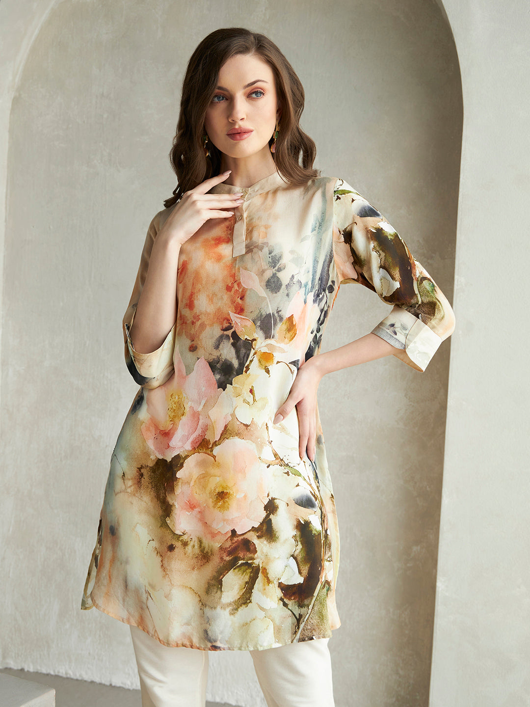 CREAM J'ADORE HAZZEL TUNIC