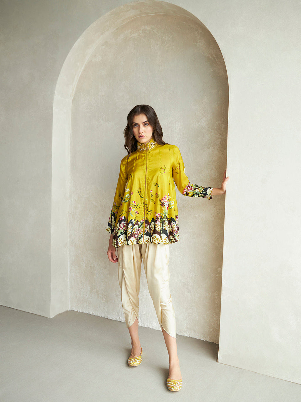 OPADA MUSTARD QUIX ZIP-UP SHIRT
