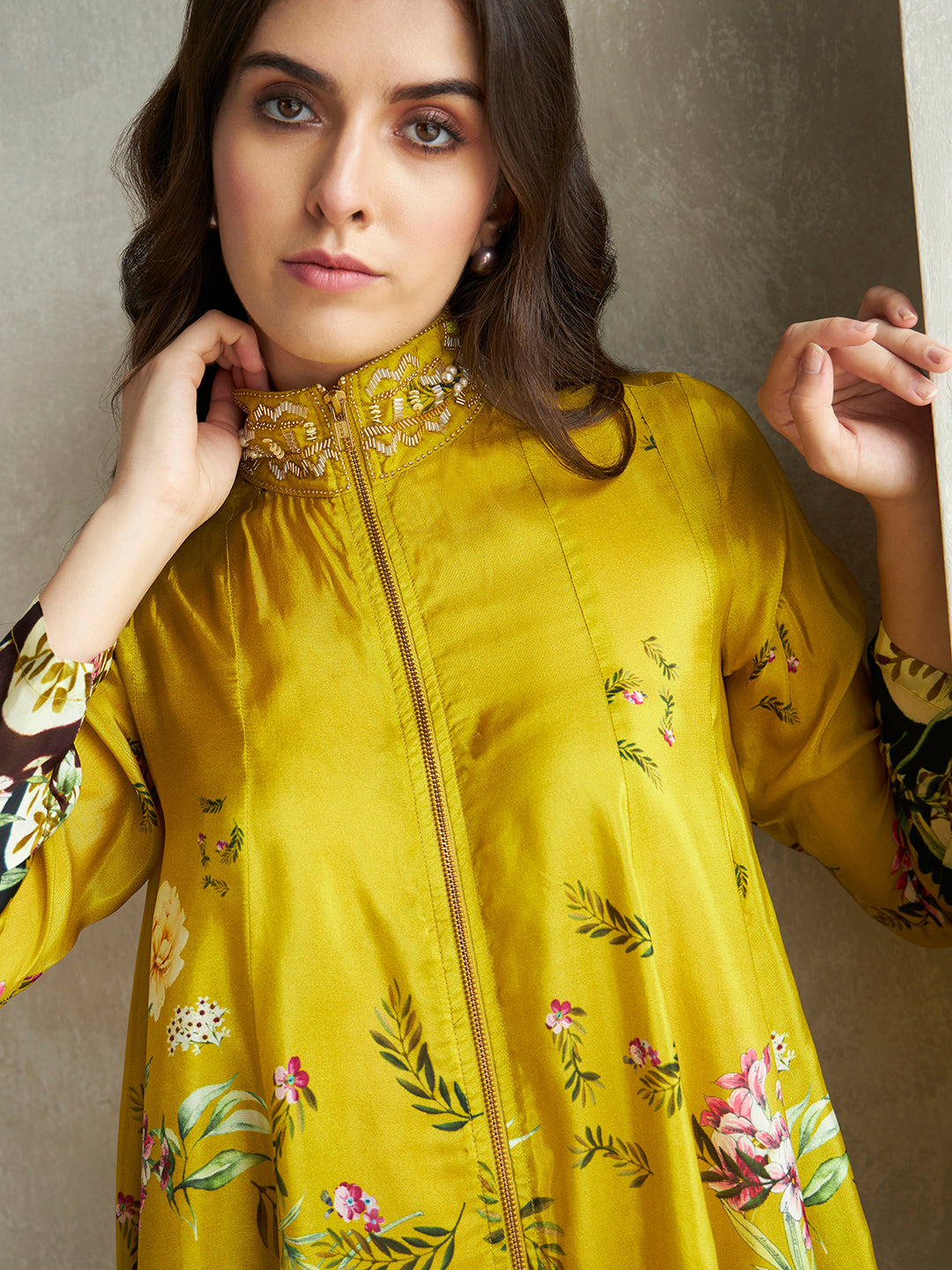 OPADA MUSTARD QUIX ZIP-UP SHIRT