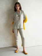 MUSTARD / GREY RESORT CO-ORD SET