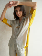 MUSTARD / GREY RESORT CO-ORD SET