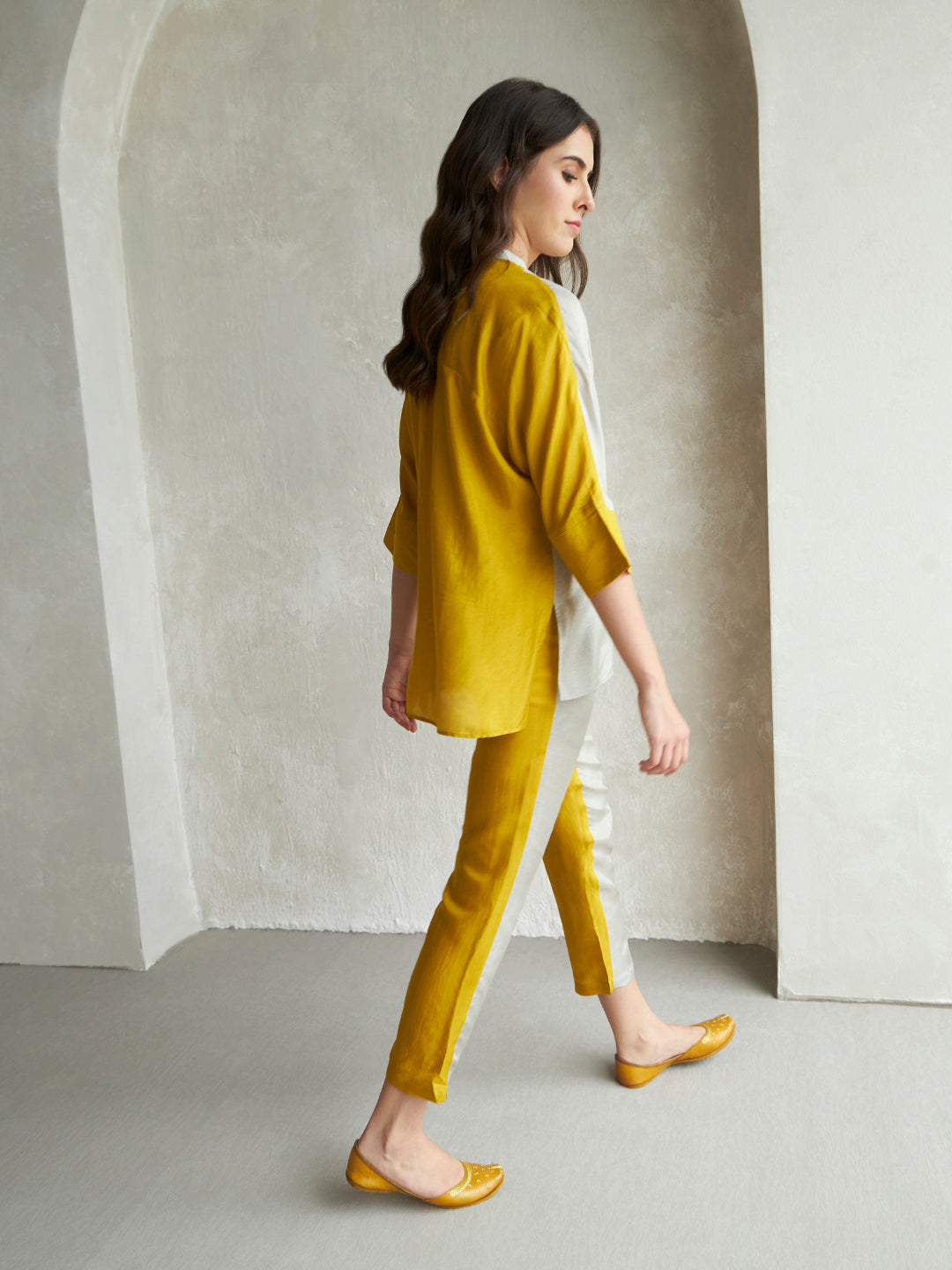 MUSTARD / GREY RESORT CO-ORD SET