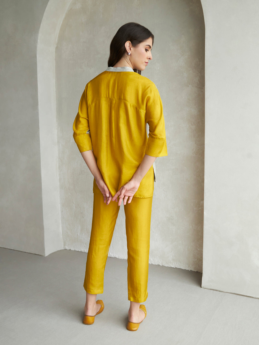 MUSTARD / GREY RESORT CO-ORD SET