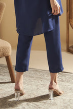 NAVY ALEXA NARROW LEG TROUSER