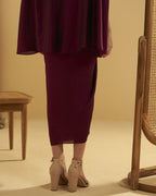 PLUM DRAPE SKIRT