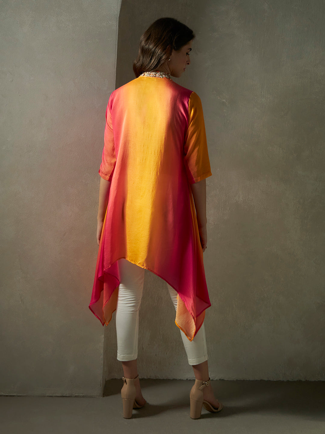 RANI ORANGE OMBRE NAVYA TUNIC