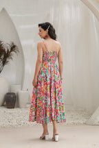 Printed Fit & Flared Midi Ethnic Dress
