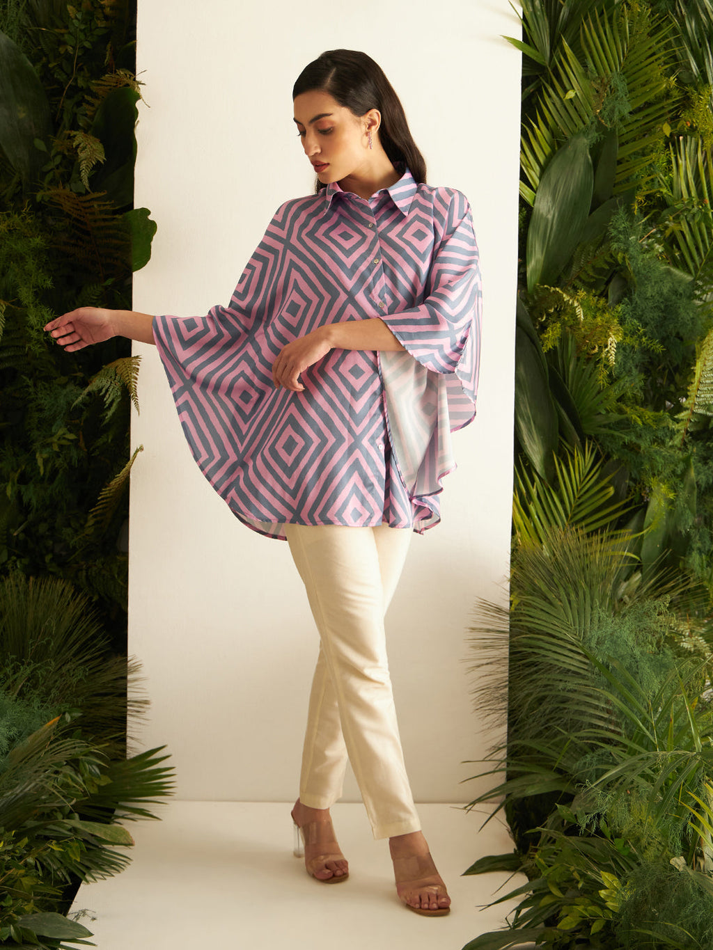 PINK RHOMBUS FLAP SHIRT