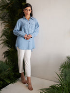 DENIM BLUE NIDE SHIRT