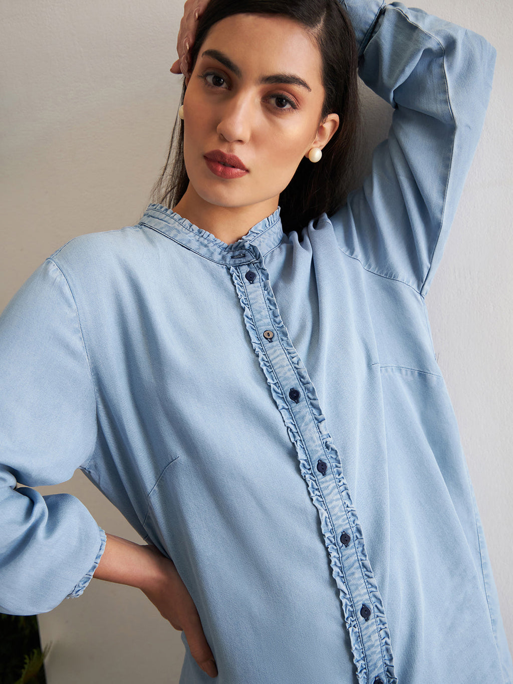 DENIM BLUE DIME SHIRT