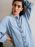 DENIM BLUE DIME SHIRT