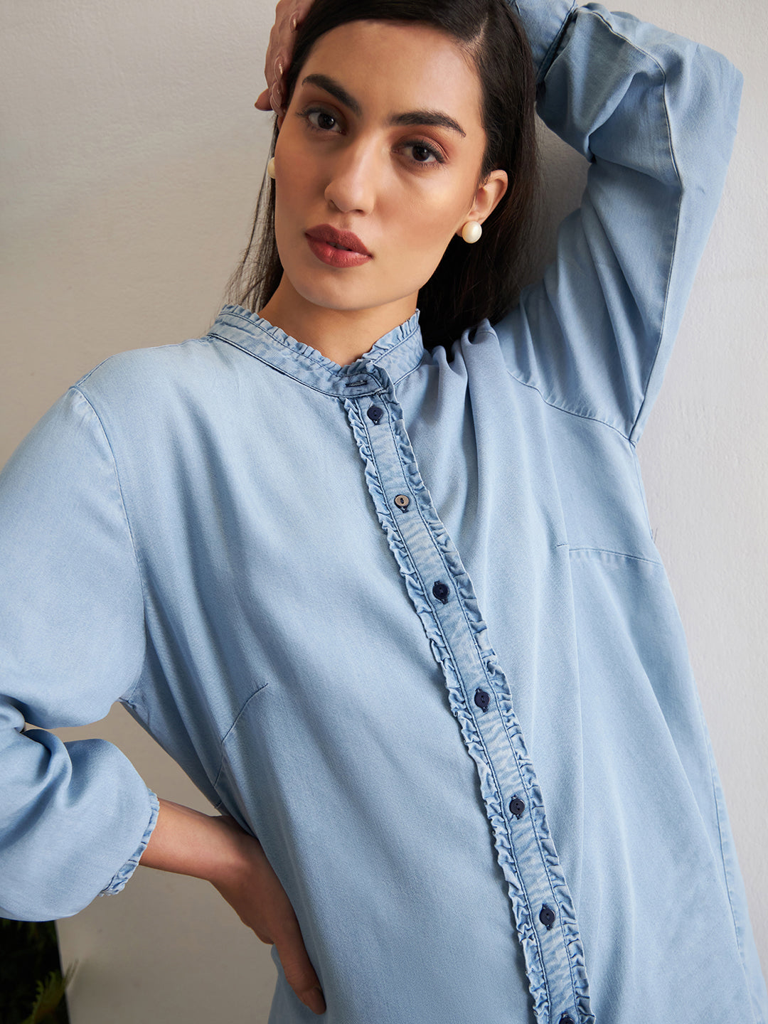 DENIM BLUE DIME SHIRT
