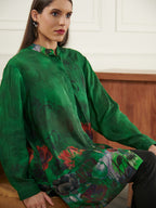 GREEN BODHI CONCEAL BUTTON SHIRT