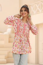 Floral Print Cotton Top