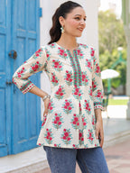 Women Floral Printed Cotton Top