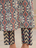 Women Printed Regular Pure Cotton Kurta with Trousers & With Dupatta