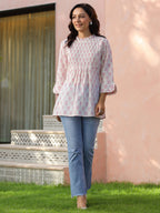 Ethnic Motifs Printed Pure Cotton A-Line Top