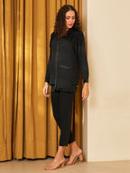 BLACK SHIFA SHOULDER TOP