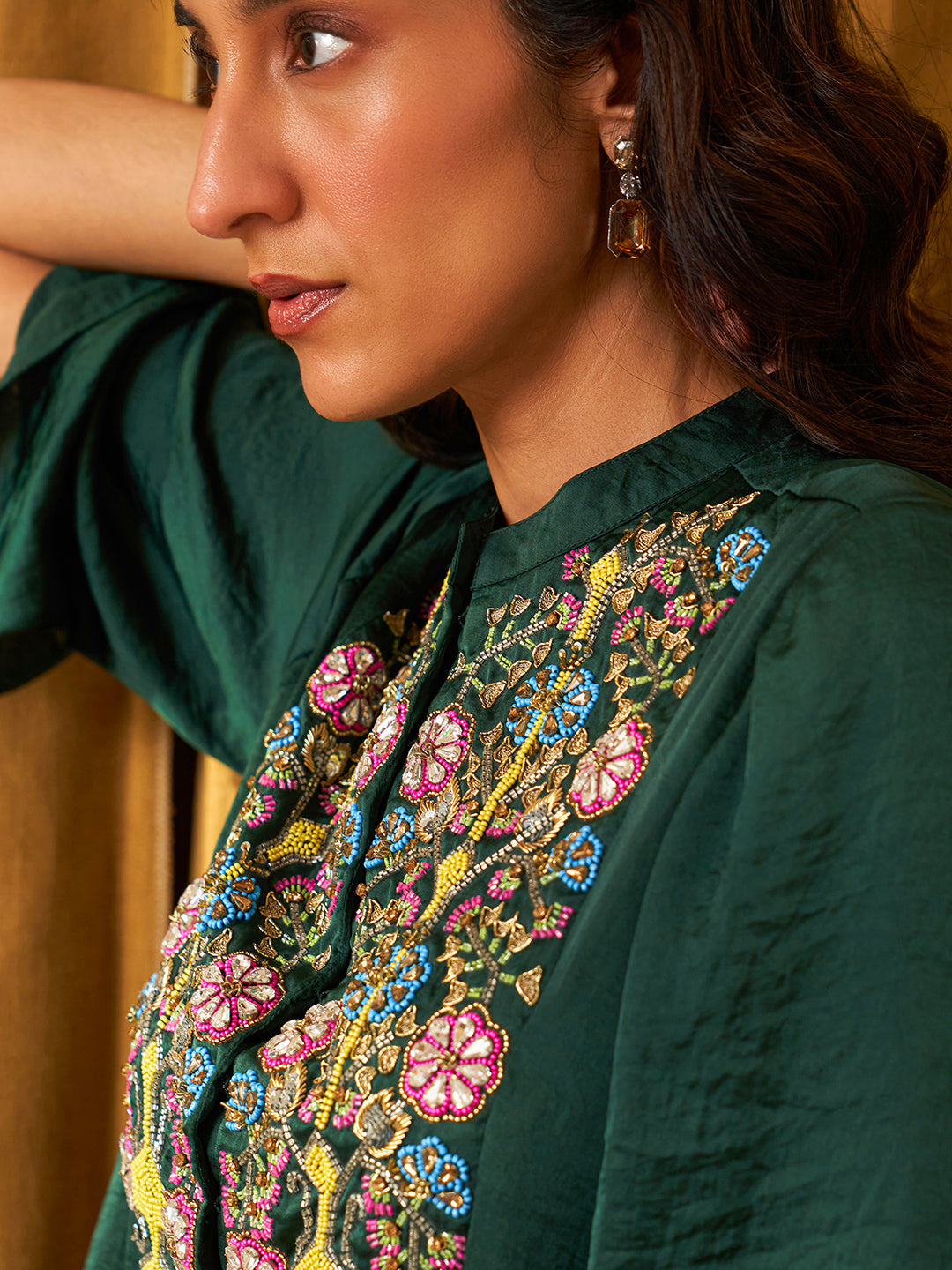 EMERALD GREEN AARIV SHIRT
