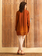WHISKERS BROWN CONCEAL PLACKET SHIRT