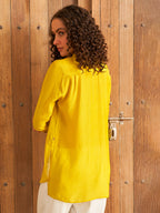 YELLOW NILGIRI COLLARED BUTTON DOWN SHIRT