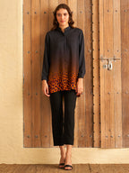 WHISKERS BLACK CONCEAL PLACKET SHIRT