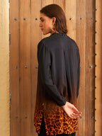 WHISKERS BLACK CONCEAL PLACKET SHIRT