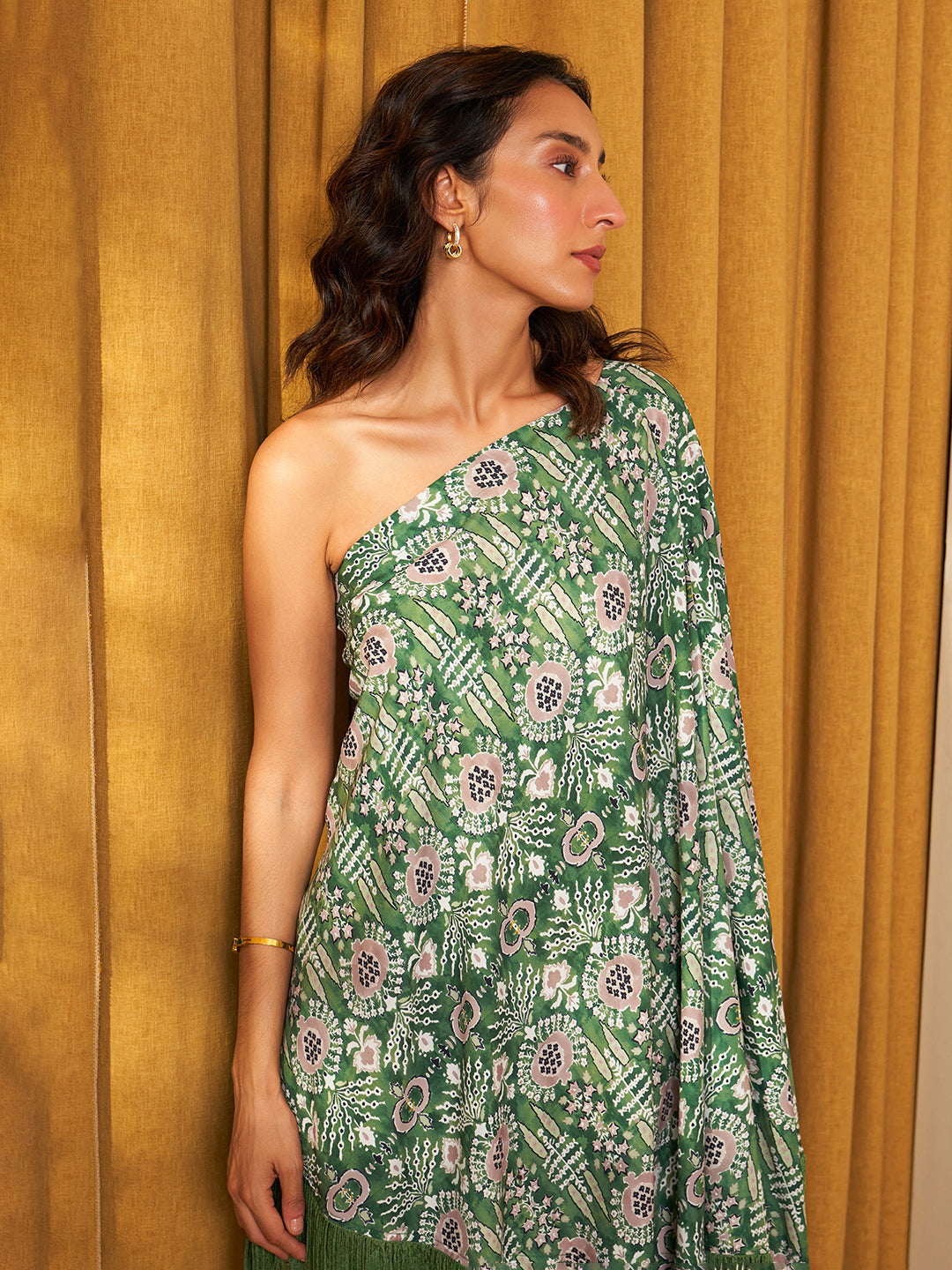 GREEN MARRAKESH SUFIYA TASSEL DRESS