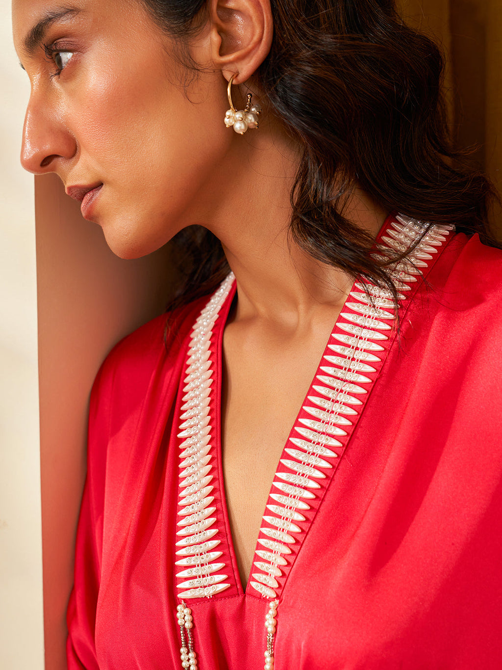 HOT PINK NUTAN KAFTAN