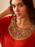 RUST ORANGE STYLI DRESS