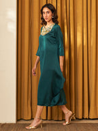 EMERALD GREEN STYLI DRESS
