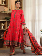 Women Ethnic Motifs Printed Regular Pure Cotton Kurta with Trousers & With Dupatta