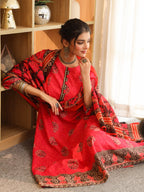 Women Ethnic Motifs Printed Regular Pure Cotton Kurta with Trousers & With Dupatta