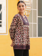 Women Floral Printed Round Neck Pure Cotton Top