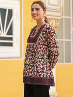 Women Floral Printed Round Neck Pure Cotton Top