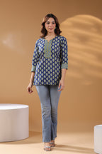 Women Ethnic Motifs Printed Pure Cotton Top