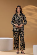 Printed Shirt Collar Pure Cotton Shirt With Trouser